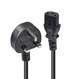 LINDY 7.5m UK Mains 3 Pin Plug to IEC C13 Power Cable