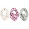Pippi Triangular Scarves Set of 3 Baby Neckerchiefs, *Cherry flowers