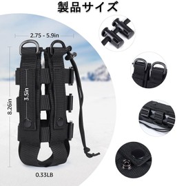 Plastic Bottle Holder, Bottle Holder, Water Mountaineering, Drink Holder, Carry-on Mall, Fits 16.9 - 78.7 fl oz (500 - 2000 ml) Bottles, Adjustable, Plastic Bottles