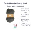 The Felt Box Needle Felting Wool 100g – Storm Dark