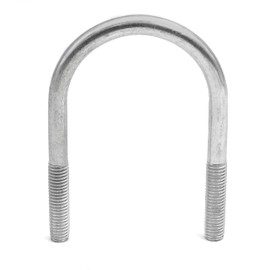 Design61 4 x U-bolts M8 x 68 mm x diameter 32 mm U-bolt threaded bracket galvanised U-bolt