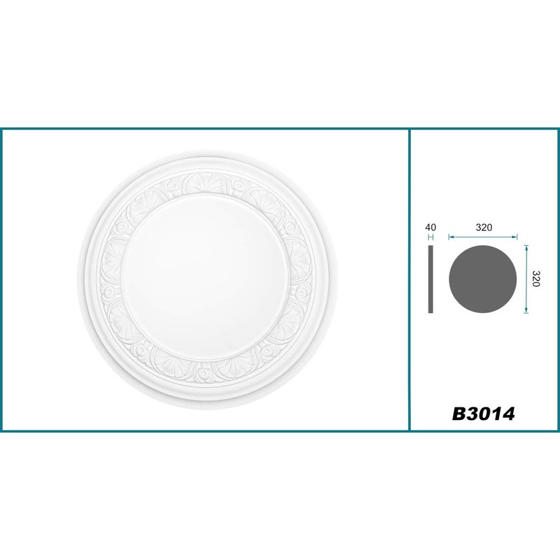 HEXIM Perfect Stucco Rosette Made of Polyurethane Hard Foam -