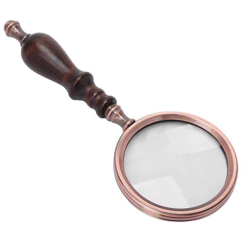 10X Metal Retro Reading Magnifying Glass Elderly Handheld Magnifier with
