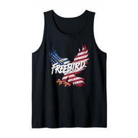 Patriotic Freebird Eagle 4th of July Independence Day Tank Top