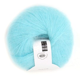 Soft Mohair Angola Knit Wool Yarn Anti Pilling Various Color for Scarves Sweaters Hats Shoes Cushions for Crafting (07 Water Blue)