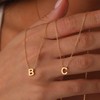Aidenn Necklace with Letters Small Pendant Women 18 Carat Gold-Plated