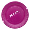 Ökolution Pack of 20 Disposable Paper Plates Colourful Round Sustainable