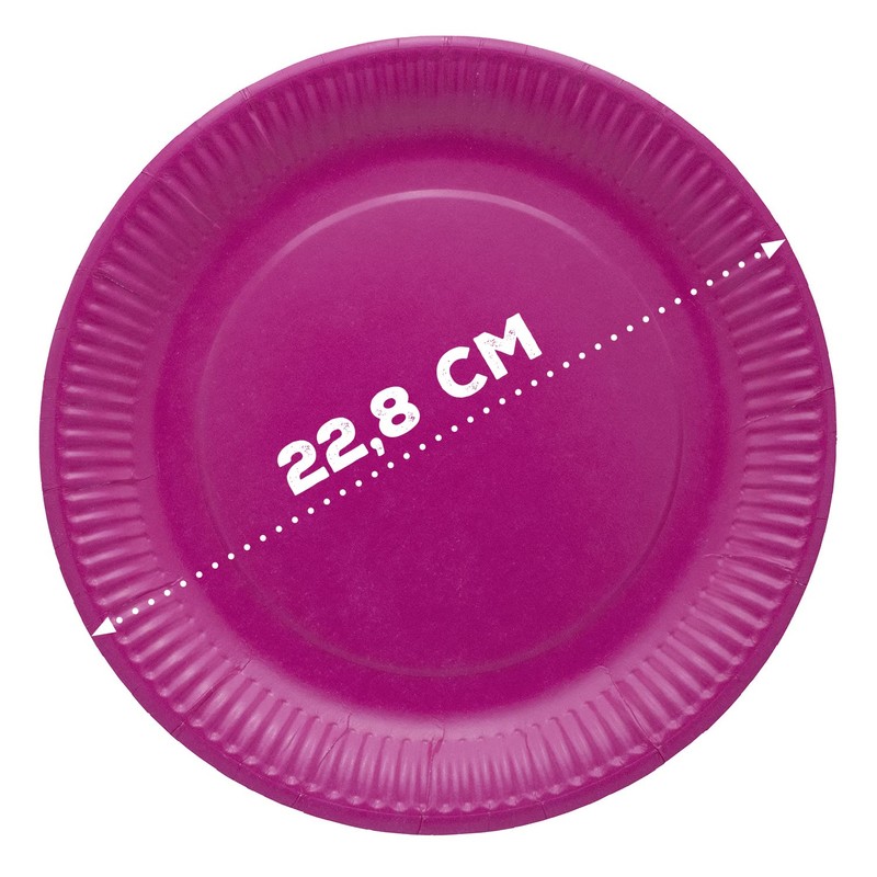 Ökolution Pack of 20 Disposable Paper Plates Colourful Round Sustainable