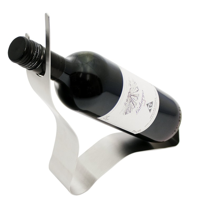 gakuryo Wine Holder Silver 50x200x275 mm Wave