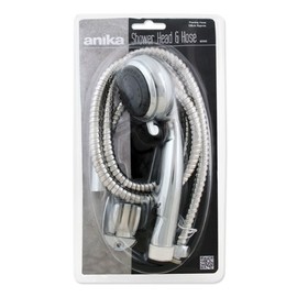 Anika 118 cm Chrome Shower Head with Flexible Hose
