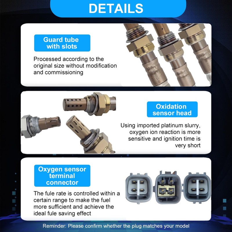 4PC 89467-33040 89467-42020 234-4603 O2 Oxygen Sensor Compatible with 2001
