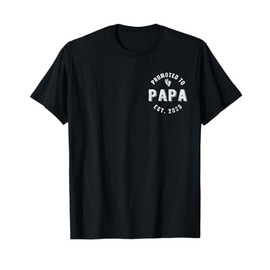 Promoted To Papa Est. 2025 First Time Grandpa T-Shirt