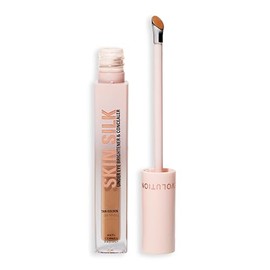 Revolution Skin Silk Radiant Serum - Eye Brightener - Hydrates and Smooths with Hyaluronic Acid and Squalane - Vegan & Cruelty-Free - Tan Golden - 4 ml