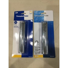 LDR 505 6210 1-1/4" X 6" Threaded Tube Chrome Plated Brass Lot Of 2