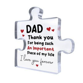 Red Ocean Gifts for Dad-Fathers Day Puzzle Plaque Gifts for Him Dad Gifts From Daughter And Son Acrylic Presents for Father's Day Best Christmas Birthday Gifts for Father