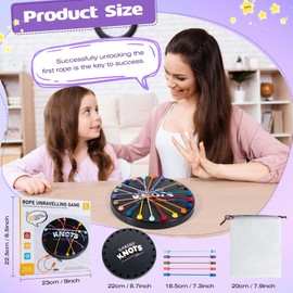 YAOZUP Logic Game Rope Unravel Board Game, Logic Puzzle Board Game Untangling Game, Strategic Thinking Game for Children from 6 Years and Adults Families Educational Game Travel Game Gift Idea