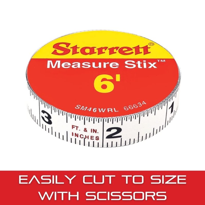 Starrett Tape Measure Stix with Adhesive Backing - Mount to