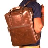 HULSH Leather Backpack For men and women 18 Inch -