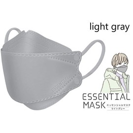 Sarafuwa ESSENTIAL MASK FD30-GR Non-Woven Mask, Light Gray, Paper Mask Case Included, Pack of 30