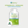 Wellthy Vitamina D3 400 unidades Espirulina 300 Cpsulas. Reforzado con