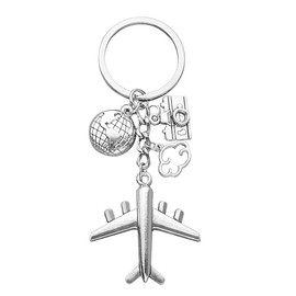 Guqqeuc Travel Keyring Airplane Gifts for Women Men, Sister Brother, Best Friend, Husband Wife, Travel Lovers, Moving Abroad, Airplane Keychain