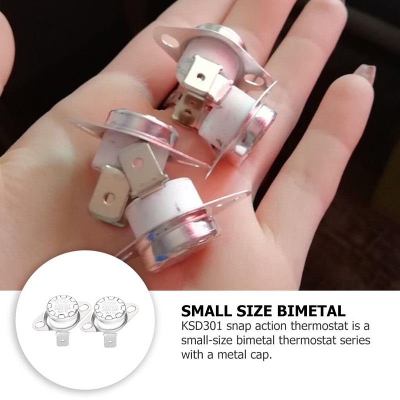 iplusmile 2 Pzas Interruptor Térmico KSD301, Termostato 160 °C Interruptor