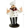Deco 79 Polystone Chef Sculpture with 2 Wine Holder Slots,