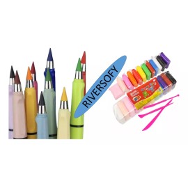 RIVERSOFY 30 Colores Infinito Con Punta De Color + 12 Fomys Moldeables