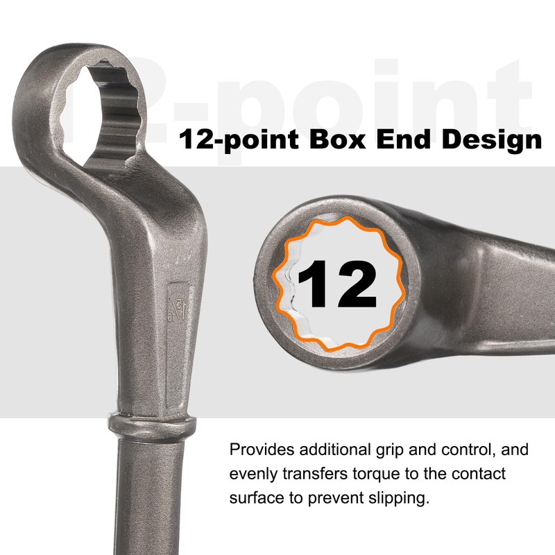 sourcing map Offset Box End Tubular Handle Wrench 1-5/16" CR-V