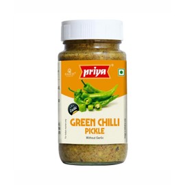 Priya Green Chilli Sliced Pickle 300g (Pack of 2)- 2x300g