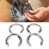 4pcs Horseshoes Aluminum Alloy Light Weight Reliable Practical Horse Riding