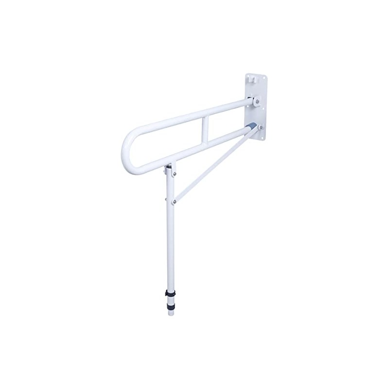 Aidapt Foldable Wall Mounted Safety Support Rail with Adjustable Leg,Grab