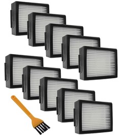 10 Pack High-Efficiency Filter Replacement for Roomba e, i & j Series - Compatible with iRobot Roomba i3 i7 j7 i4 i6 E5 E6 & Plus (+) Models, Part #4639161, with Cleaning Brush