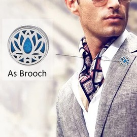 One of Pretty Pattern Essential Oil Diffuser Locket for Face Mask Magnetic Clip Aromatherapy Air Freshener Stainless Steel Buckle on Face Covering 6 Washable Felt Pads for Health Protection