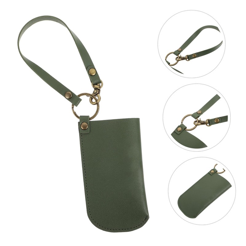 Ipetboom 1pc Portable Sprayer Bottle Holder Olive Green Pu Key