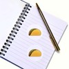 24 x 40mm Round 'Tasty Taco' Stickers (SK00070262)