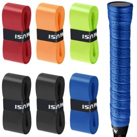 poeland 6 Pack Multicolored Racquet Overgrip, Anti Slip Racket Grip Tape, Absorbent Overgrips for Tennis, Badminton, Pickball