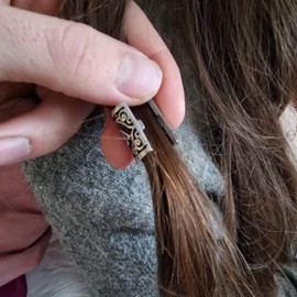 VALHALLA Viking Beard Bead 316L Steel Silver Stainless Steel Large Opening Closure