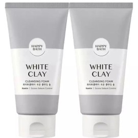 Happybath 해피바스 클렌징폼 화이트클레이 모공 150g x 2개 Happy Bath Cleansing Foam White Clay Pore 150g x 2