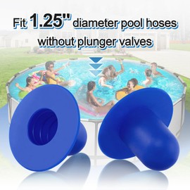 Bigmeta 4 Pcs Pool Pump Filter Hole Plugs for Above Ground Pool, Compatible with Intex Coleman Bestway Pools(Blue)