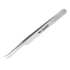 Ms.Queen Eyelash Extension Tweezers,Professional Curved Pointed Isolation Tweezers for Classic
