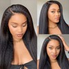 Romface 22 Inch Kinky Straight Lace Front Wigs Human Hair