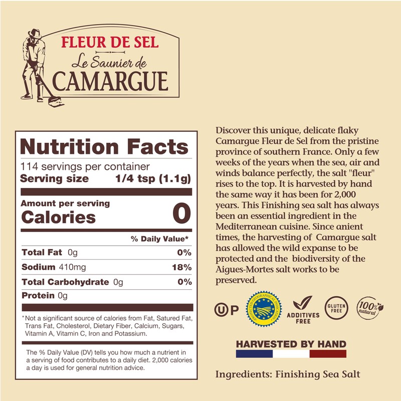 French Sea Salt Fleur de sel de Camargue by Le