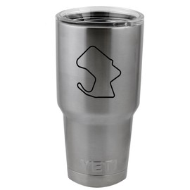 Laguna Seca Raceway Track Map F1 Racing Vinyl Sticker Decal for Yeti Mug Cup Thermos Pint Glass (4" Wide - Decal ONLY, NO Cup)