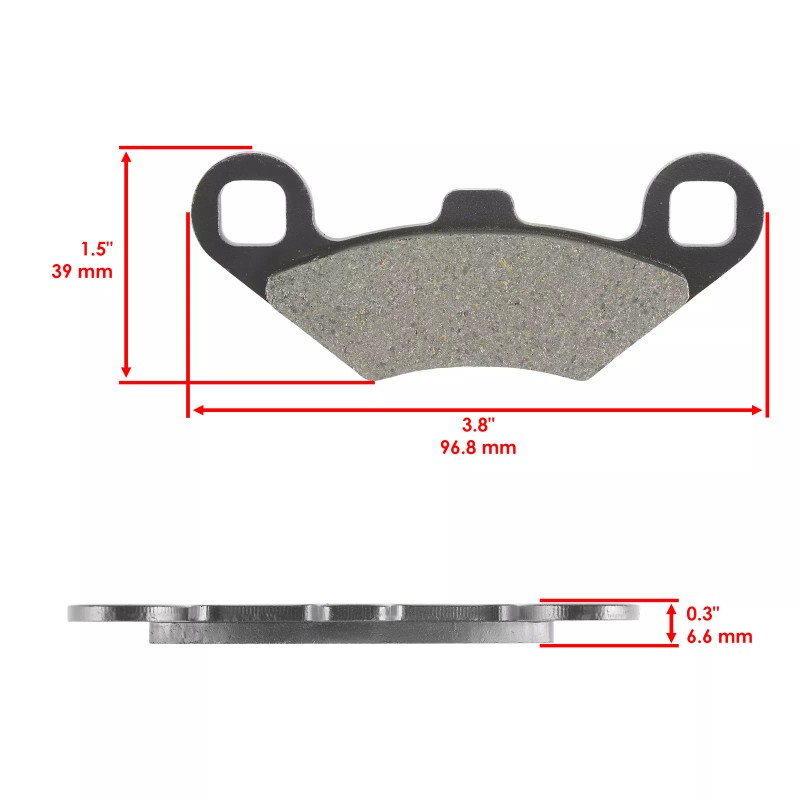 Caltric Front Rear Brake Pads for Polaris Xplorer 500 1997