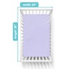 TL Care Heavenly Soft Chenille Mini Crib Sheet, Lavender, for