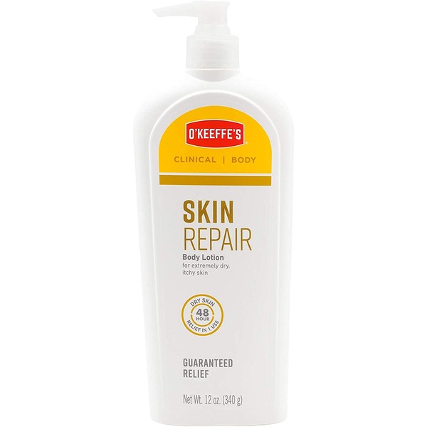 O'Keeffe's Skin Repair Body Lotion and Dry Skin Moisturizer, Pump Bottle, 12 ounce, Packaging May Vary