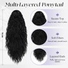 Sofeiyan Ponytail Hairpiece with Clip, 56 cm Long Wavy Curly