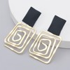 CYV Geometric Square Swirl Wire Spiral Drop Dangle Earrings For