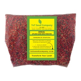 TnT Seed Company Annual Upland Game Bird Food Mix, Food Plot Seed, 1/4 Acre, Provides Both Feed and Cover for Wildlife, Grows 4 to 8 Feet Tall, Pheasants, Turkeys, Quail, Deer